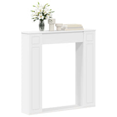 vidaXL Fireplace Surround White 100 x 20 x 100 cm Engineered Wood 3