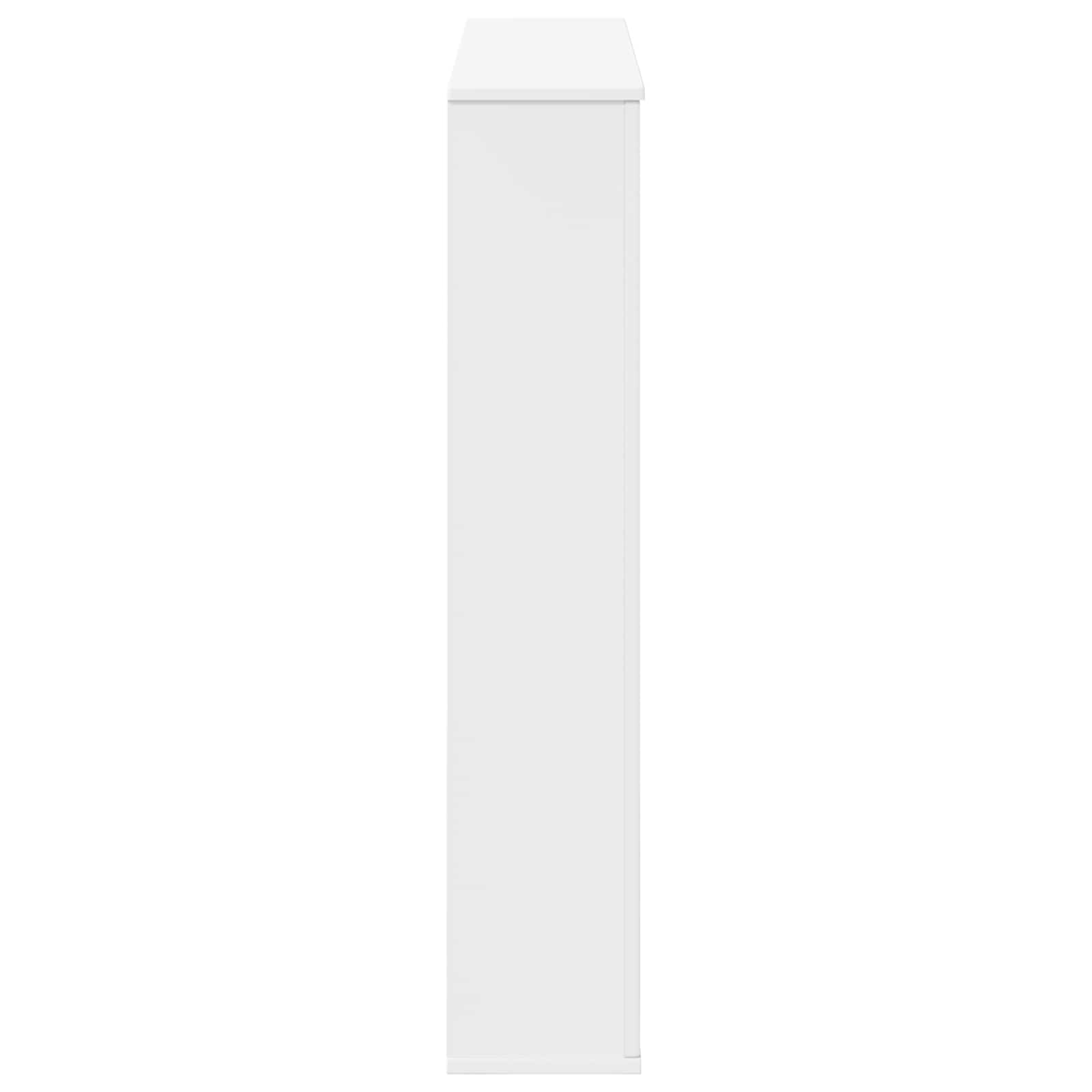 vidaXL Fireplace Surround White 100 x 20 x 100 cm Engineered Wood 5