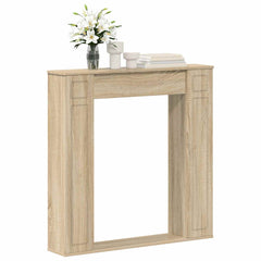 vidaXL Fireplace Surround Sonoma Oak 100 x 20 x 100 cm Engineered Wood 3