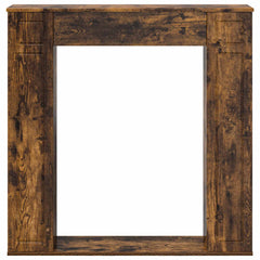 vidaXL Fireplace Surround Smoked Oak 100 x 20 x 100 cm Engineered Wood 4