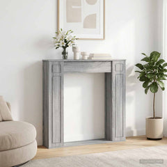 vidaXL Fireplace Surround Grey Sonoma 100 x 20 x 100 cm 1