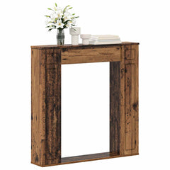 vidaXL Fireplace Surround Old Wood 100 x 20 x 100 cm Engineered Wood 3