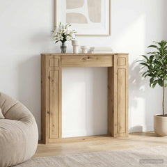 vidaXL Fireplace Surround Artisan Oak 100 x 20 x 100 cm 1