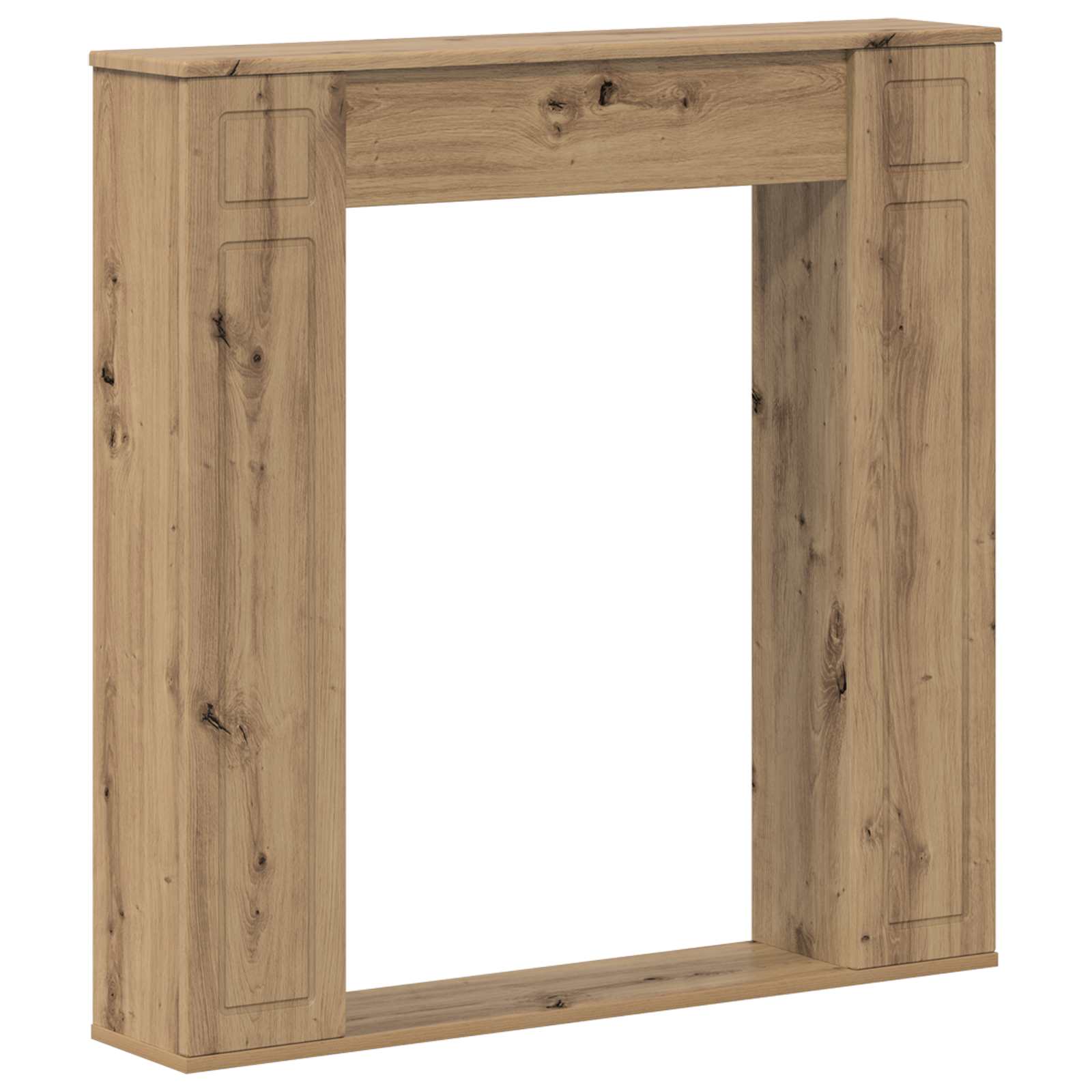 vidaXL Fireplace Surround Artisan Oak 100 x 20 x 100 cm 2