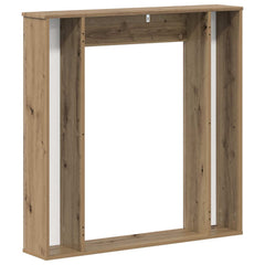 vidaXL Fireplace Surround Artisan Oak 100 x 20 x 100 cm 6
