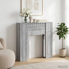 Fireplace Surround 93 x 20 x 89 cm Engineered Wood Grey sonoma