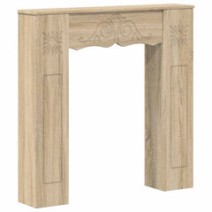 vidaXL Fireplace Surround Sonoma Oak 102 x 20 x 102 cm Engineered Wood 2