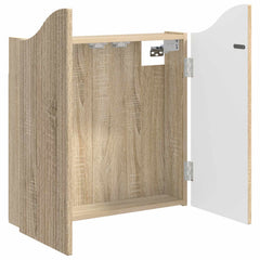 vidaXL Dartboard Cabinet Sonoma Oak 56 x 12 x 63 cm Engineered Wood 4