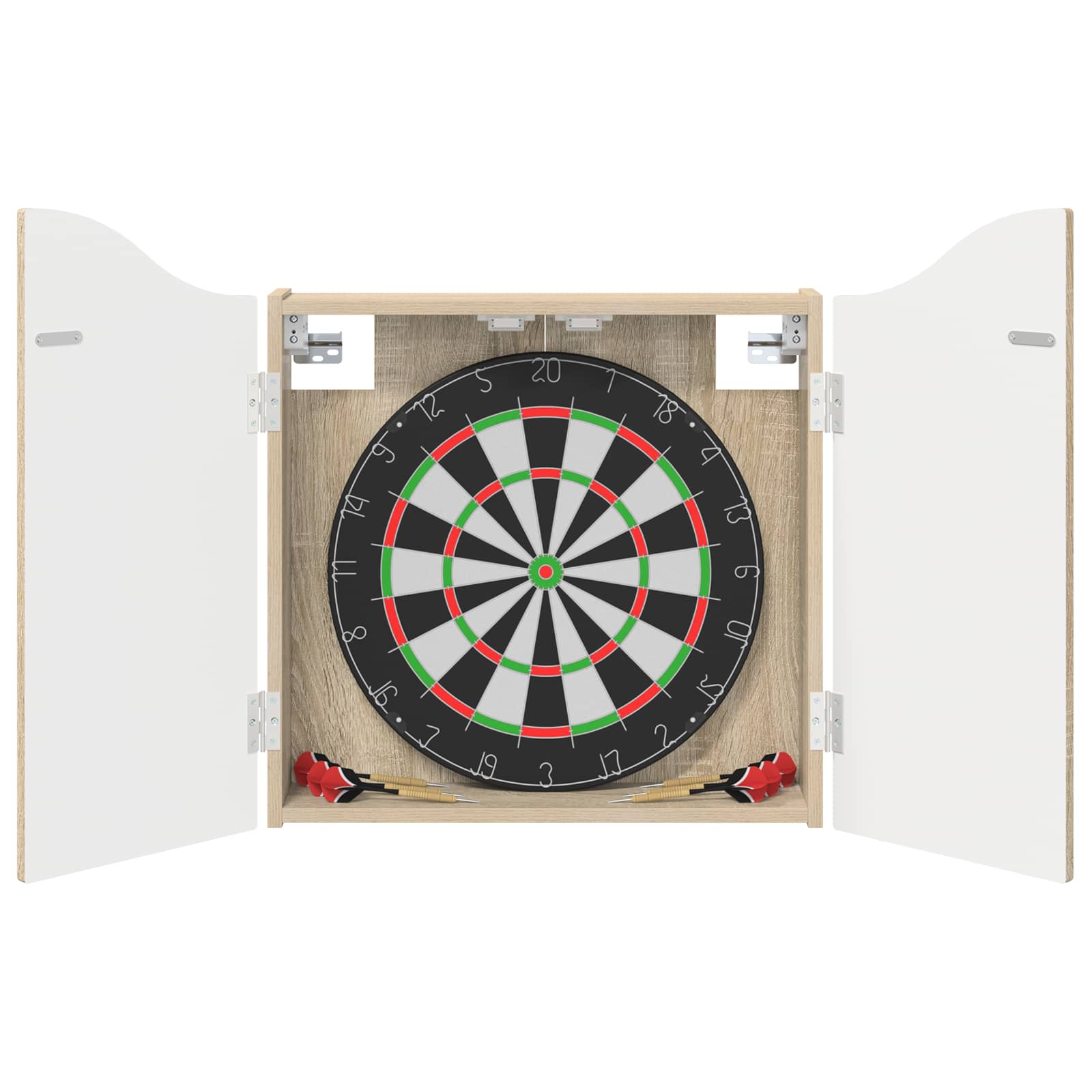 vidaXL Dartboard Cabinet Sonoma Oak 56 x 12 x 63 cm Engineered Wood 3