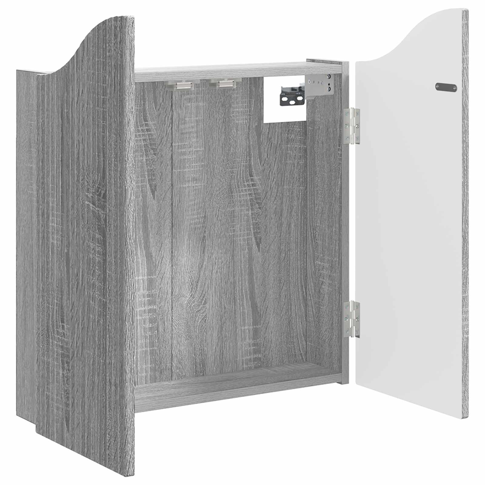 vidaXL Dartboard Cabinet Grey Sonoma 56 x 12 x 63 cm Engineered Wood 4
