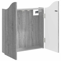 vidaXL Dartboard Cabinet Grey Sonoma 56 x 12 x 63 cm Engineered Wood 4