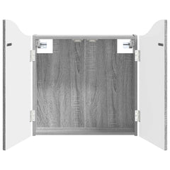 vidaXL Dartboard Cabinet Grey Sonoma 56 x 12 x 63 cm Engineered Wood 2