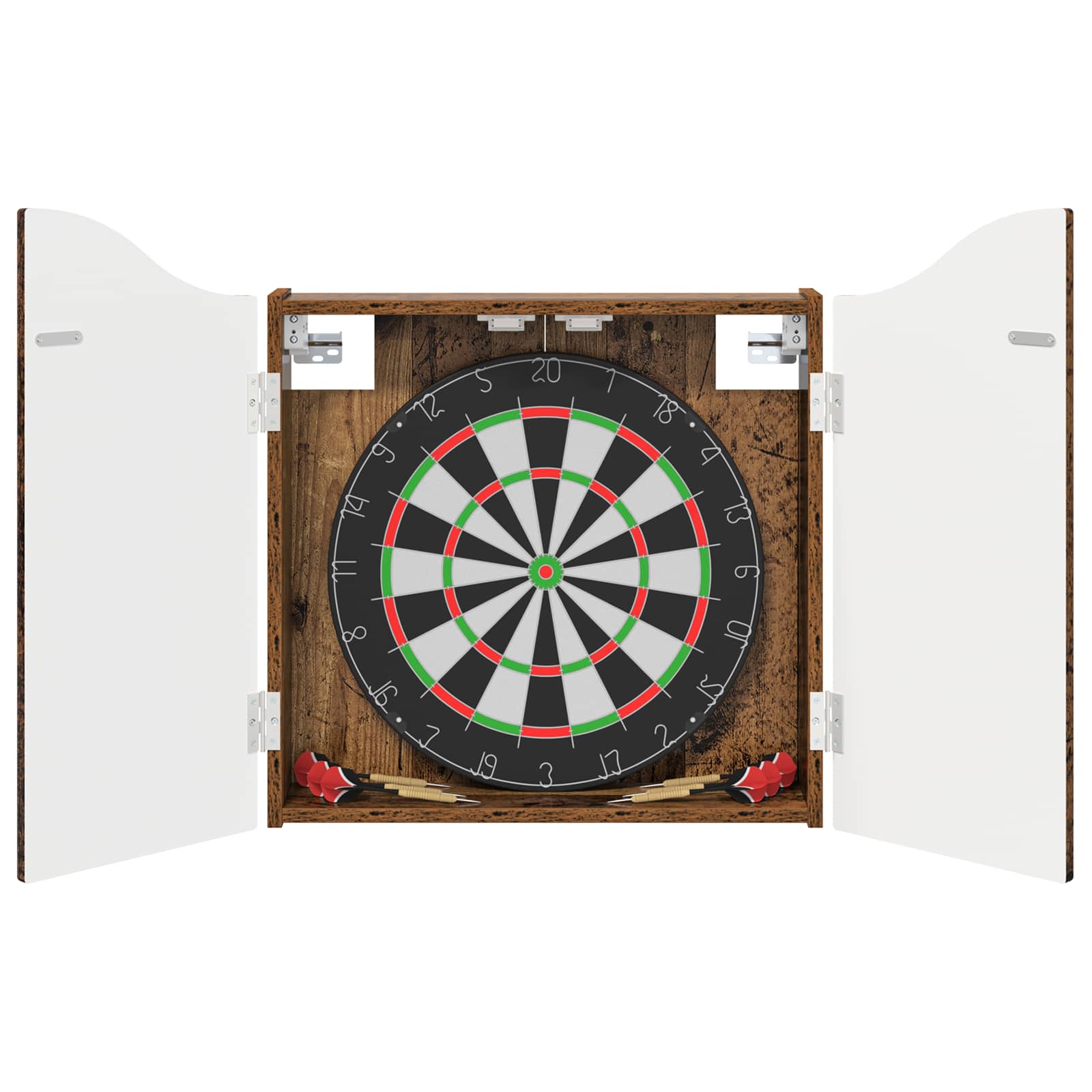 vidaXL Dartboard Cabinet Oak Wood 56 x 12 x 63 cm Engineered Wood 3