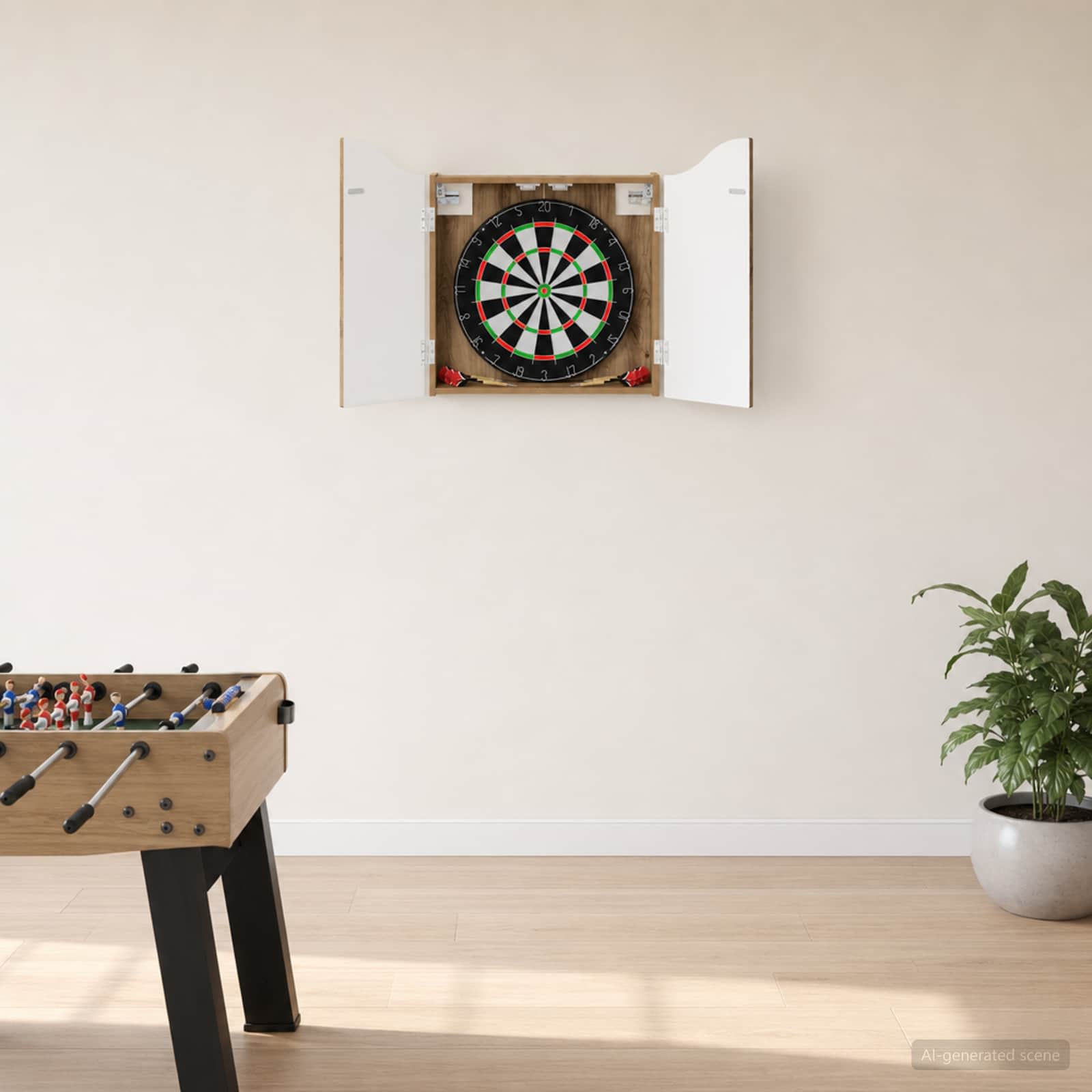 vidaXL Dartboard Cabinet Artisan Oak 56 x 12 x 63 cm Engineered Wood 1