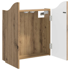 vidaXL Dartboard Cabinet Artisan Oak 56 x 12 x 63 cm Engineered Wood 4