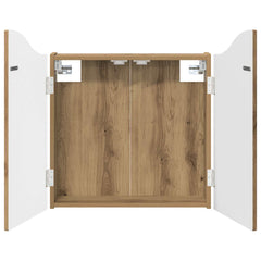 vidaXL Dartboard Cabinet Artisan Oak 56 x 12 x 63 cm Engineered Wood 2