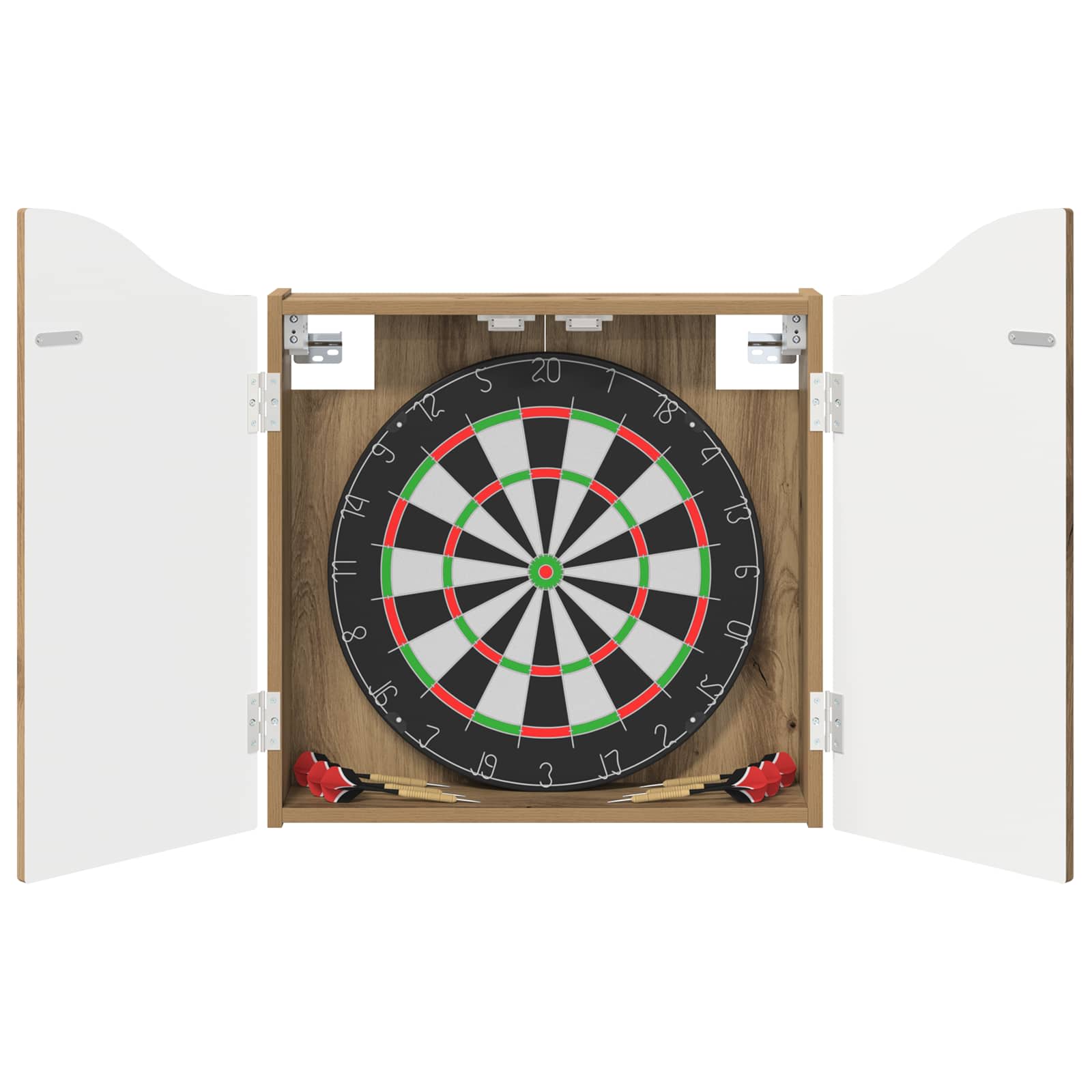 vidaXL Dartboard Cabinet Artisan Oak 56 x 12 x 63 cm Engineered Wood 3
