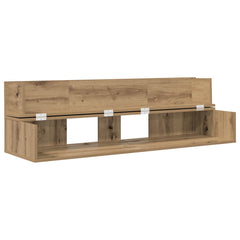 vidaXL Studio Desk Artisan Oak 152 x 40 x 19.5 cm Engineered Wood 4