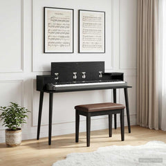 Studio Desk Engineered Wood 152 x 36 x 19.5 cm Black oak