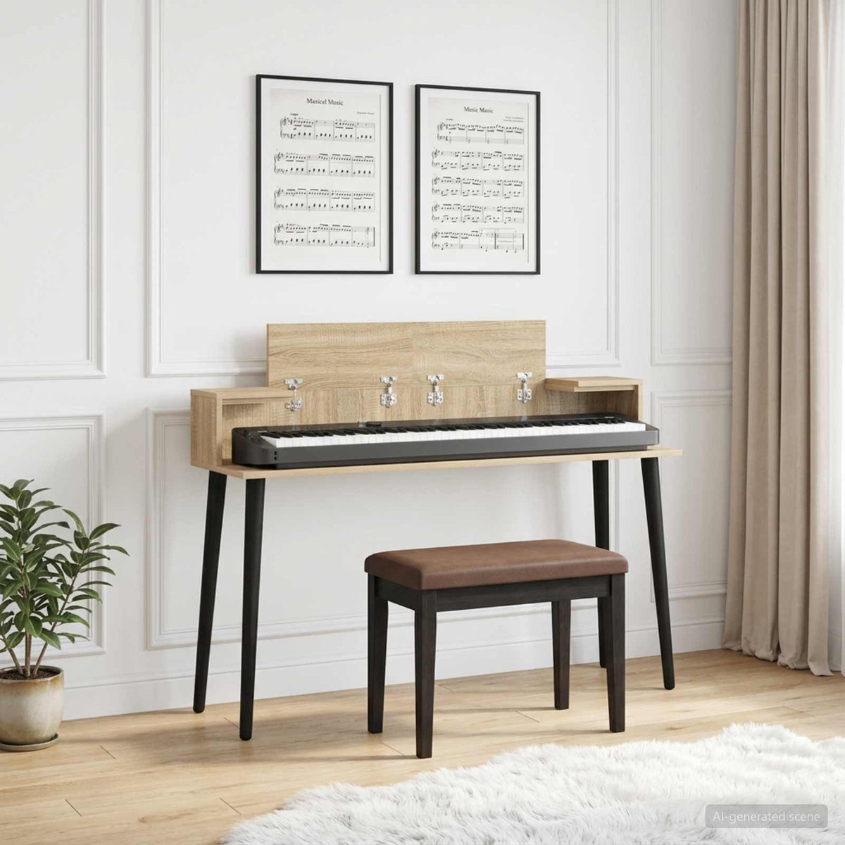 Studio Desk Engineered Wood 152 x 36 x 19.5 cm Sonoma oak