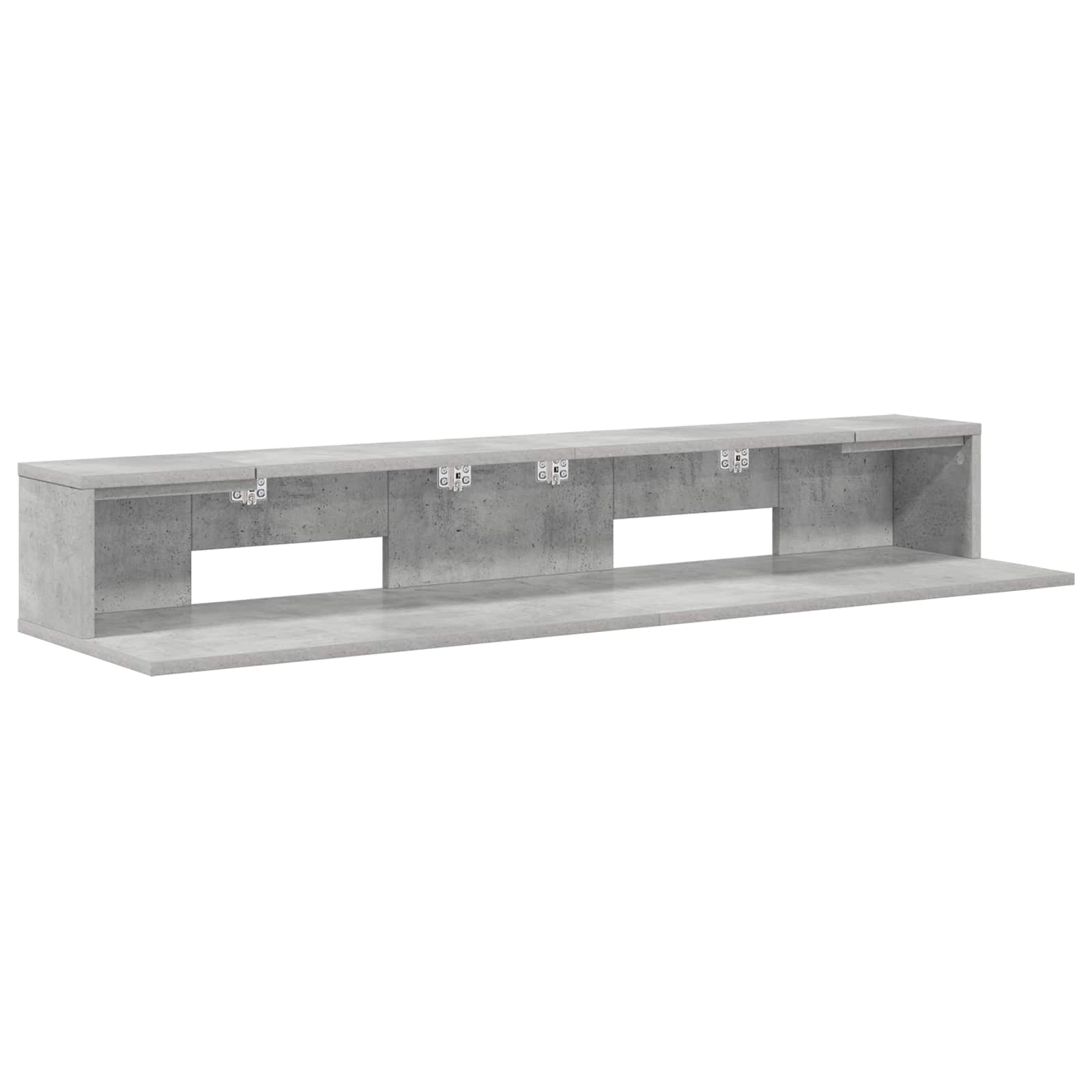 vidaXL Studio Desk Concrete Grey 130 x 36 x 19.5 cm Engineered Wood 2