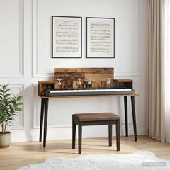 vidaXL Studio Desk Oak Wood 130 x 36 x 19.5 cm Engineered Wood 1