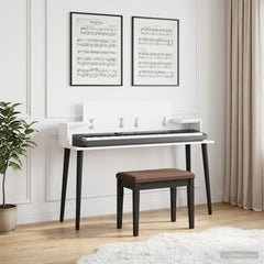 vidaXL Studio Desk White 110 x 36 x 19.5 cm Engineered Wood 1