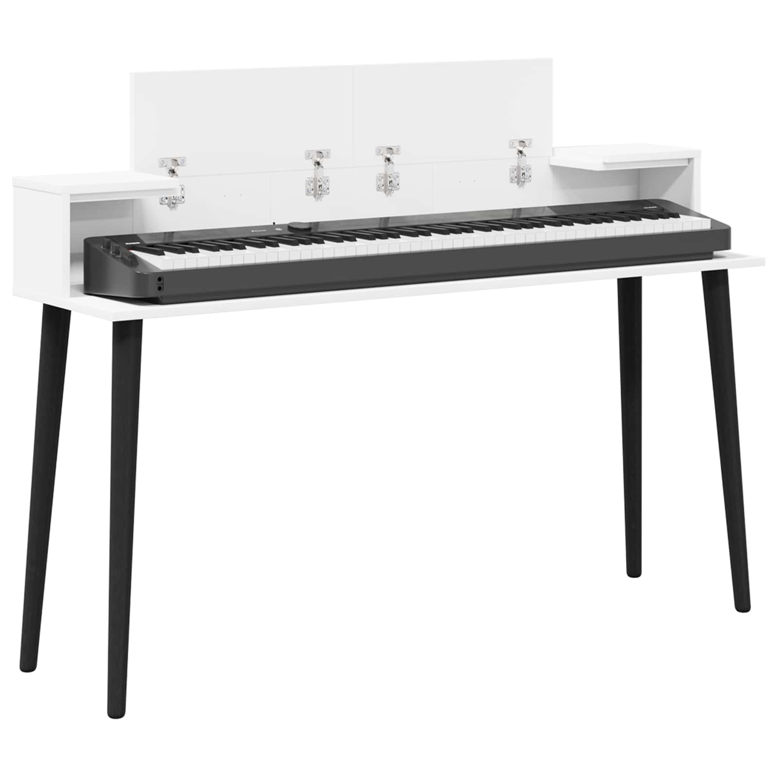 vidaXL Studio Desk White 110 x 36 x 19.5 cm Engineered Wood 3
