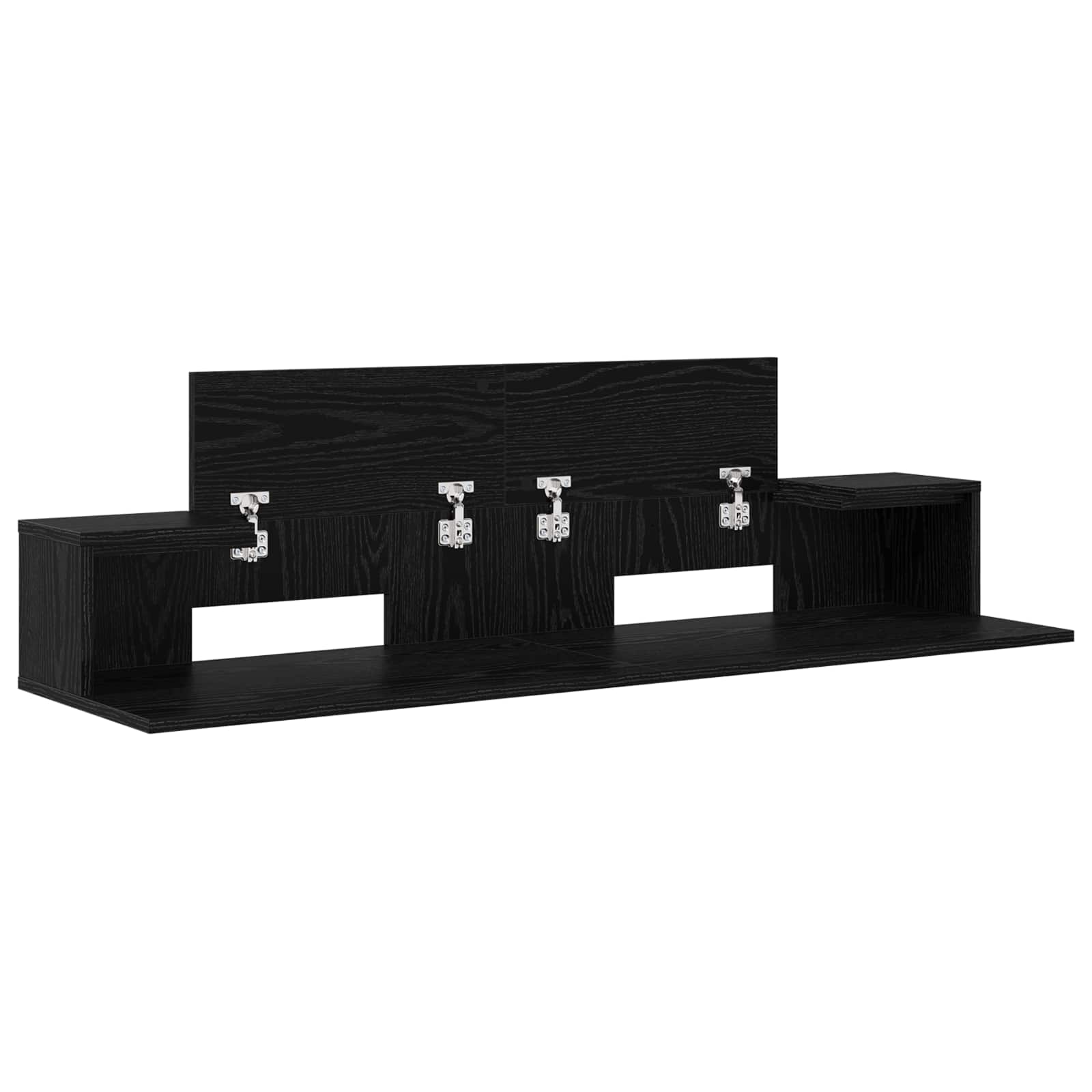 vidaXL Studio Desk Black Oak 110 x 36 x 19.5 cm Engineered Wood 4