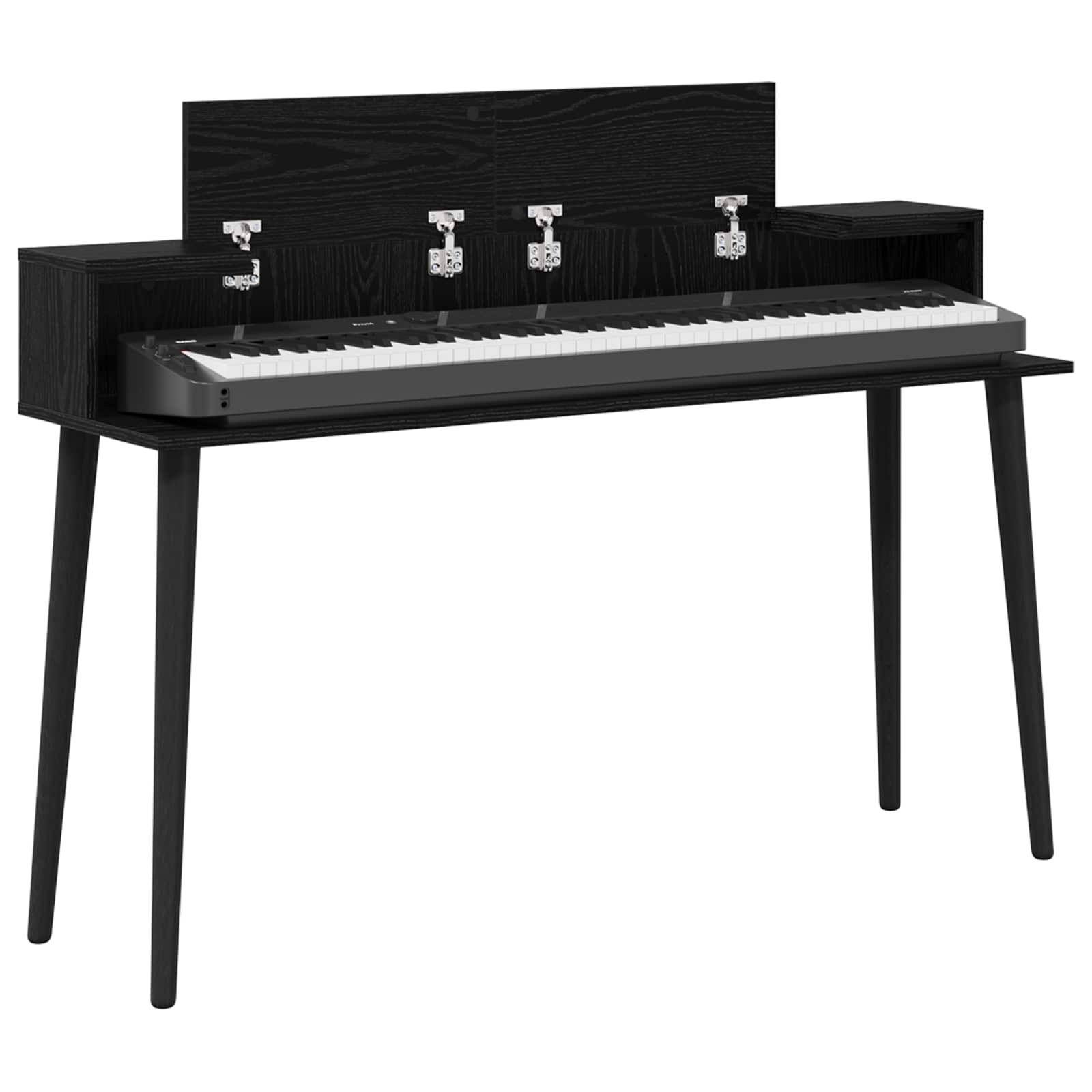 vidaXL Studio Desk Black Oak 110 x 36 x 19.5 cm Engineered Wood 3