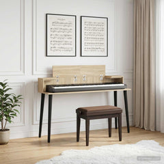 vidaXL Studio Desk Sonoma Oak 110 x 36 x 19.5 cm Engineered Wood 1