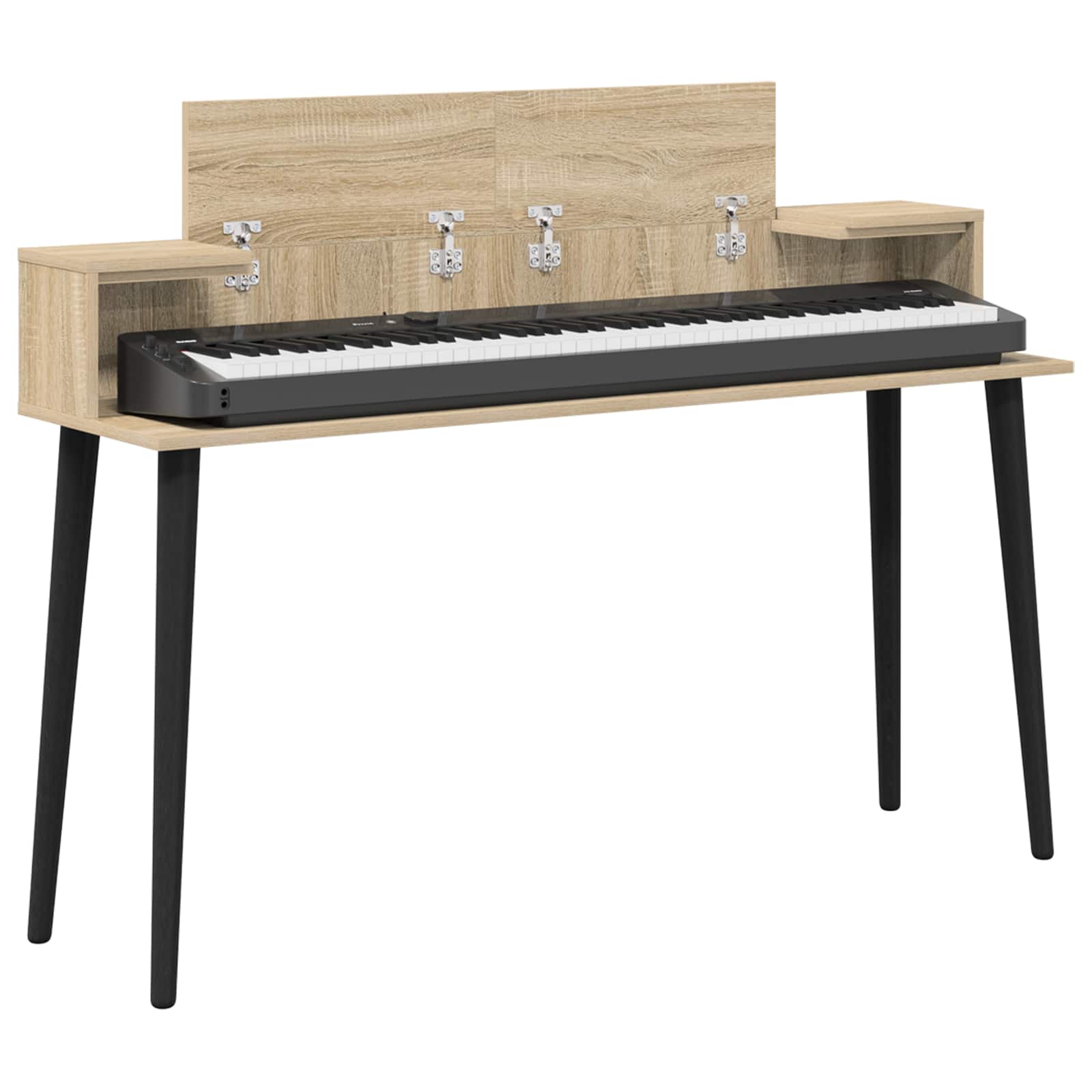 vidaXL Studio Desk Sonoma Oak 110 x 36 x 19.5 cm Engineered Wood 3