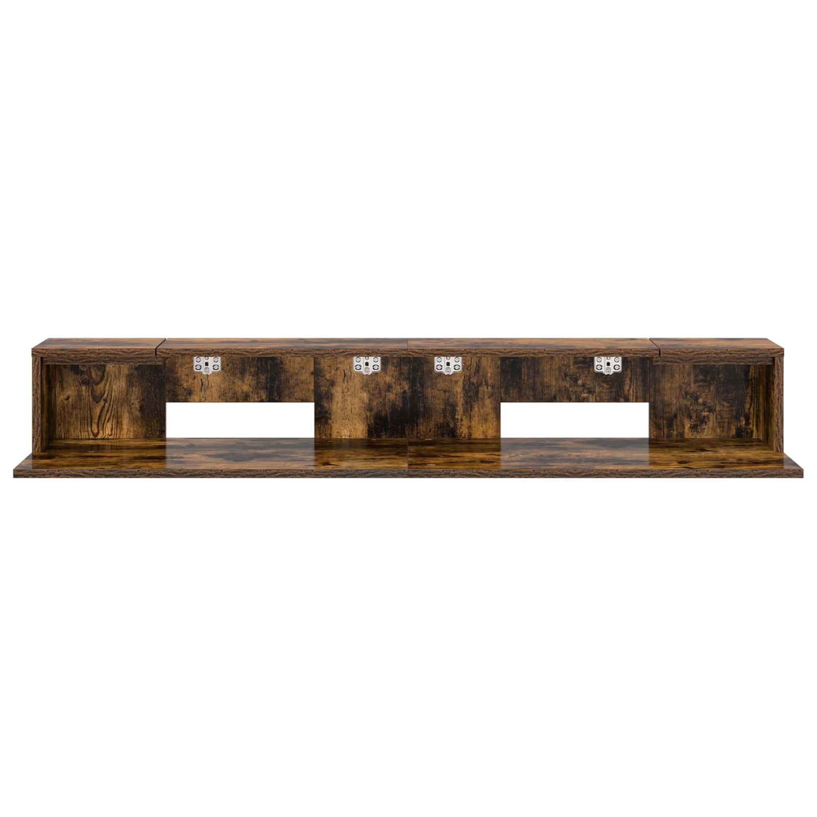 vidaXL Studio Desk Smoked Oak 110 x 36 x 19.5 cm Engineered Wood 5