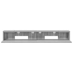 vidaXL Studio Desk Grey Sonoma 110 x 36 x 19.5 cm Engineered Wood 5