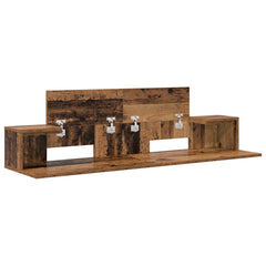 vidaXL Studio Desk Oak Wood 110 x 36 x 19.5 cm Engineered Wood 4