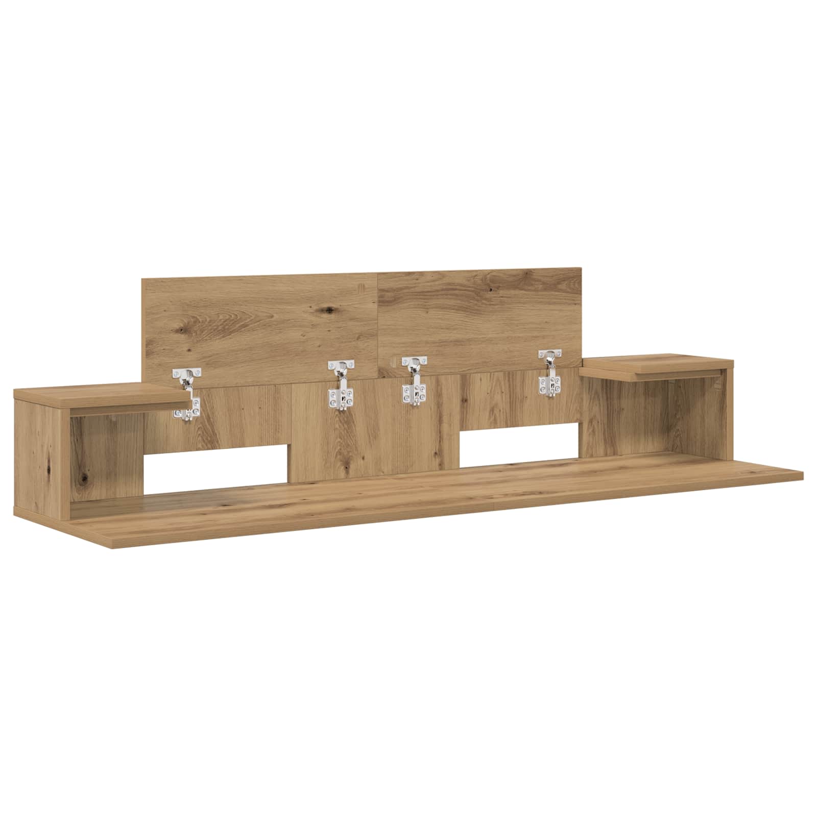 vidaXL Studio Desk Artisan Oak 110 x 36 x 19.5 cm Engineered Wood 4