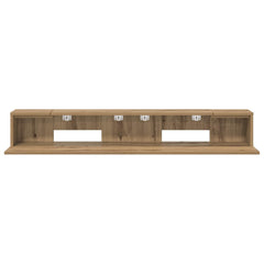 vidaXL Studio Desk Artisan Oak 110 x 36 x 19.5 cm Engineered Wood 5