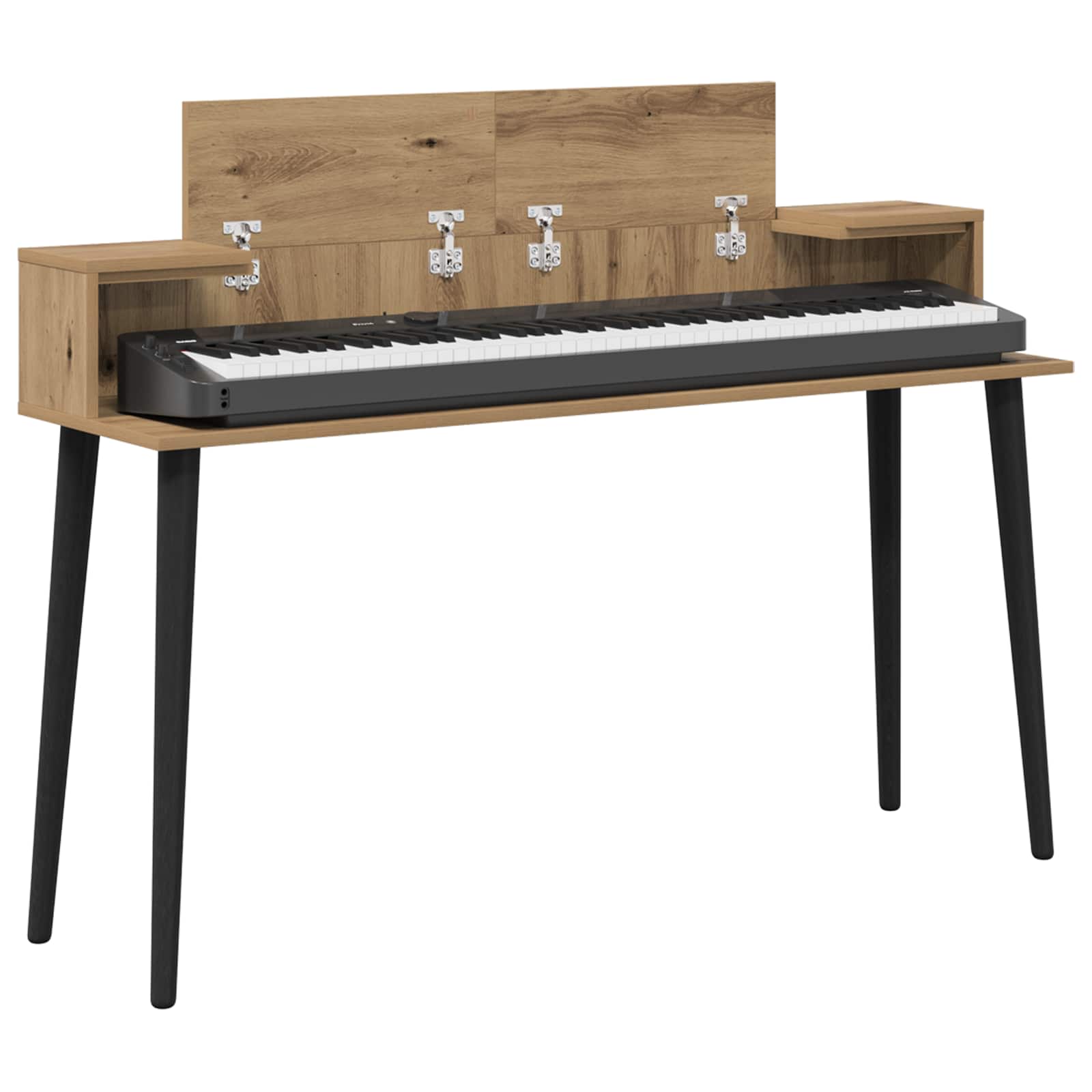 vidaXL Studio Desk Artisan Oak 110 x 36 x 19.5 cm Engineered Wood 3