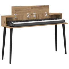 vidaXL Studio Desk Artisan Oak 110 x 36 x 19.5 cm Engineered Wood 3