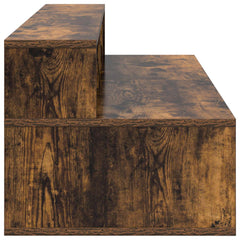vidaXL Studio Desk Smoked Oak 110 x 42.5 x 36 cm Engineered Wood 6