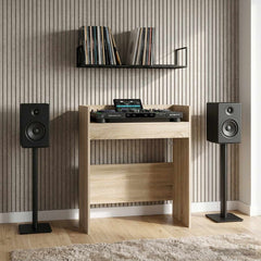 vidaXL DJ Table Sonoma Oak 102 x 45 x 102 cm Engineered Wood 1