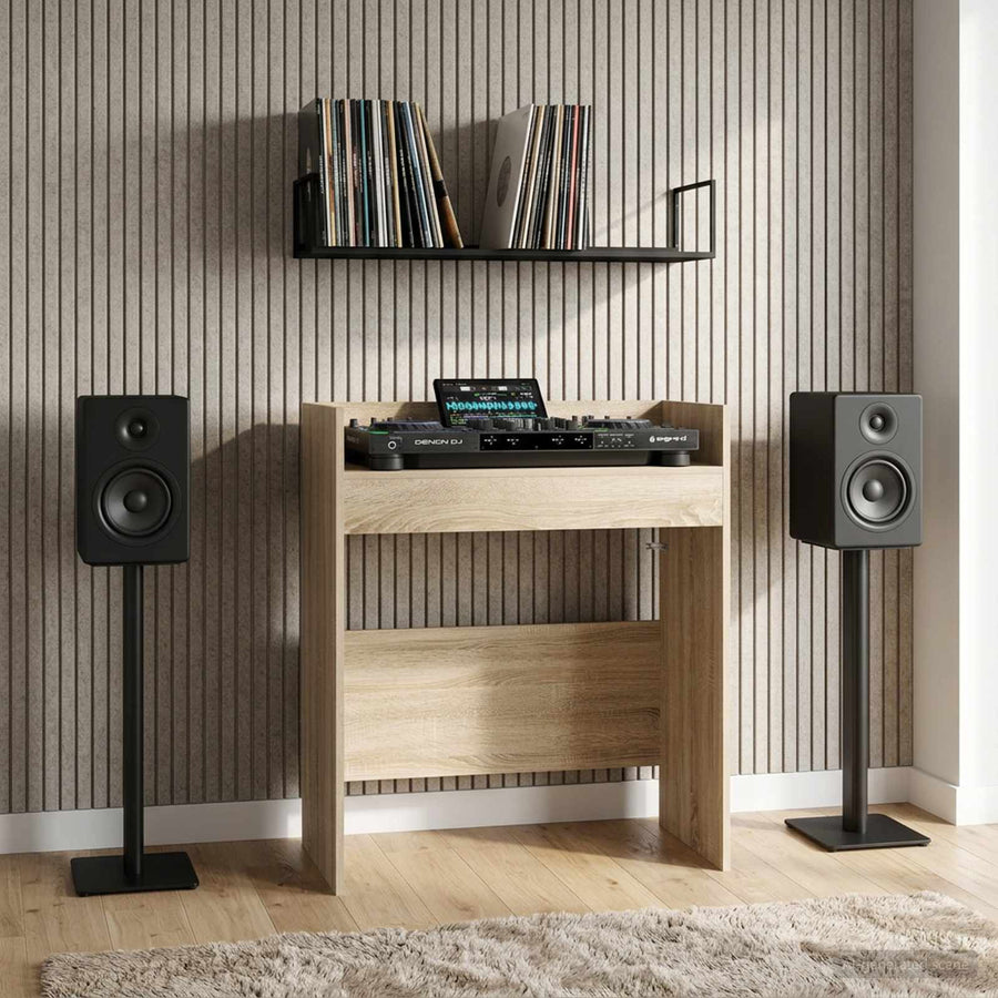 vidaXL DJ Table Sonoma Oak 102 x 45 x 102 cm Engineered Wood 1