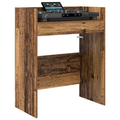vidaXL DJ Table Old Wood 102 x 45 x 102 cm Engineered Wood 3