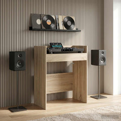 vidaXL DJ Table Sonoma Oak 82 x 45 x 102 cm Engineered Wood 1