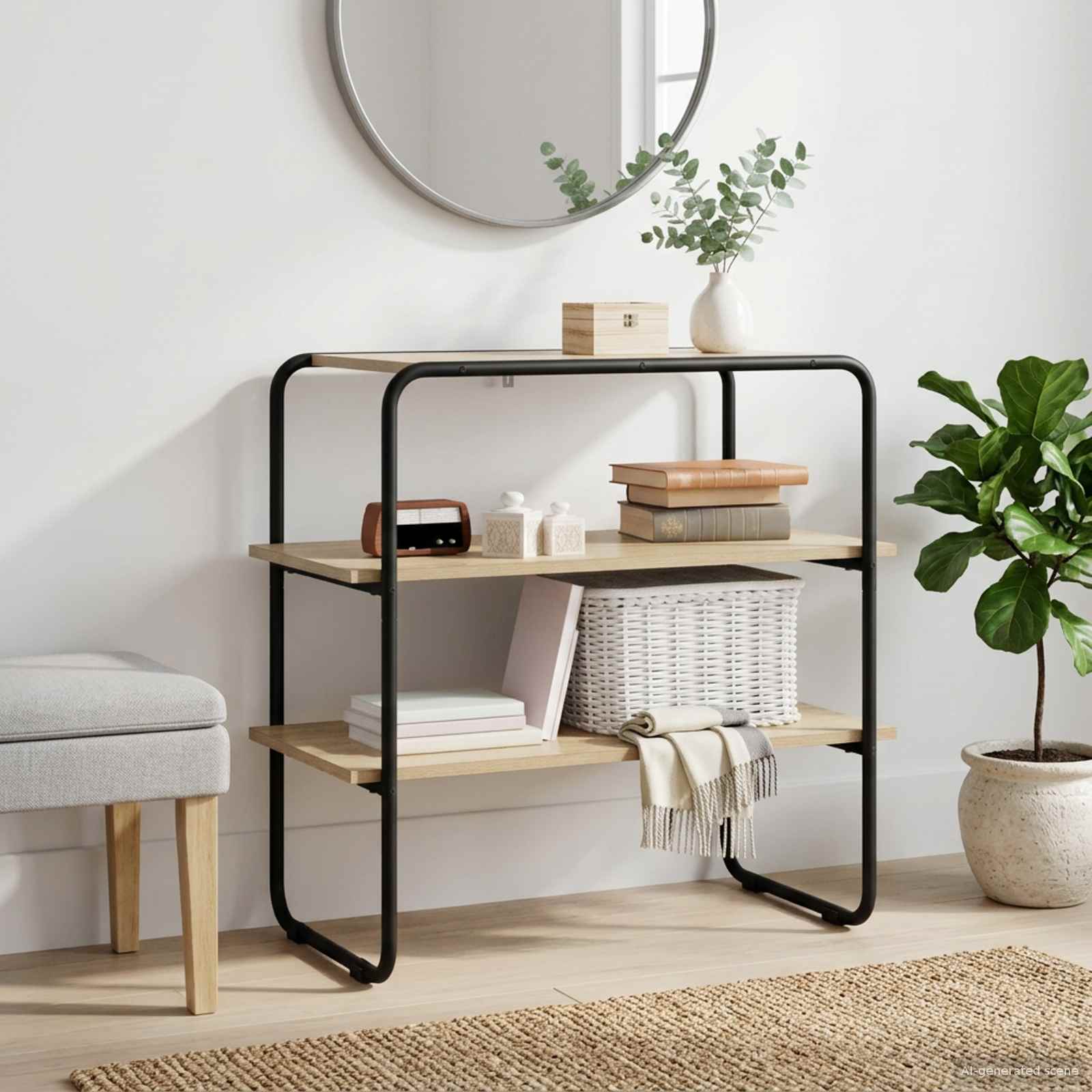 vidaXL Console Table Sonoma Oak 60 x 41 x 75 cm Engineered Wood 1
