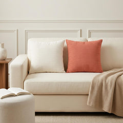 Cushion Cover HEERLEN Corduroy 12 pcs in Cream