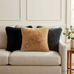 vidaXL Cushion with Pillow HEERLEN 6 pcs Taupe PV Fleece 1