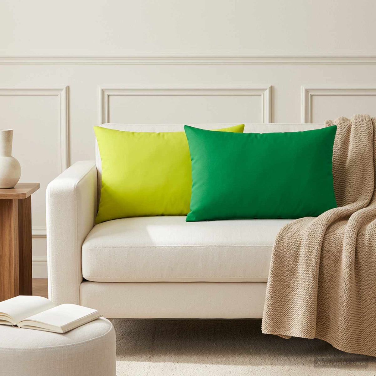 Throw Pillow HEERLEN 6 pcs in Bright Green