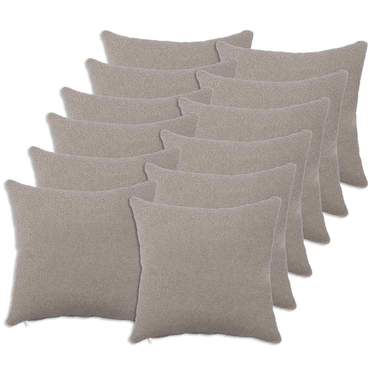 Cushion Cover HEERLEN Light Grey Bouclé