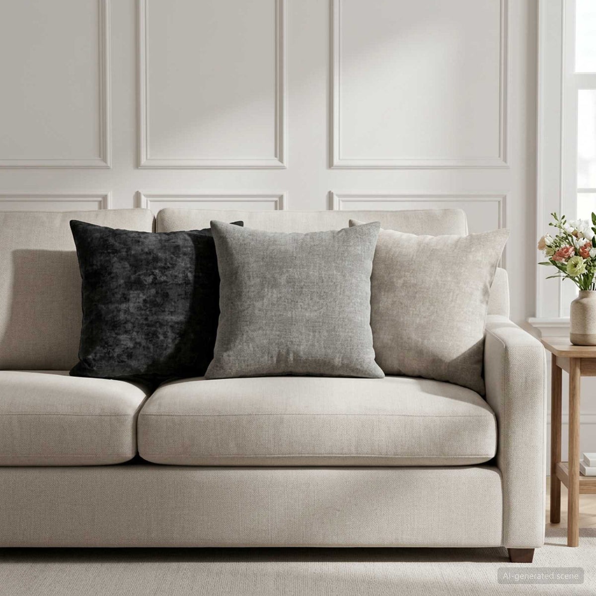 vidaXL Throw Pillow 6 pcs HEERLEN Anthracite 35 x 35 cm 1